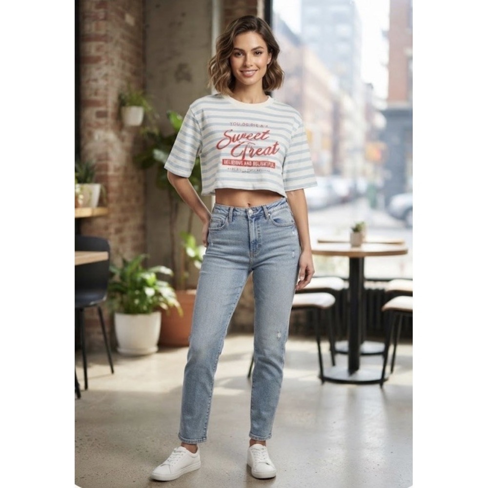 Maeve Corey Cotton Boxy Tee NWT SIZE XXS